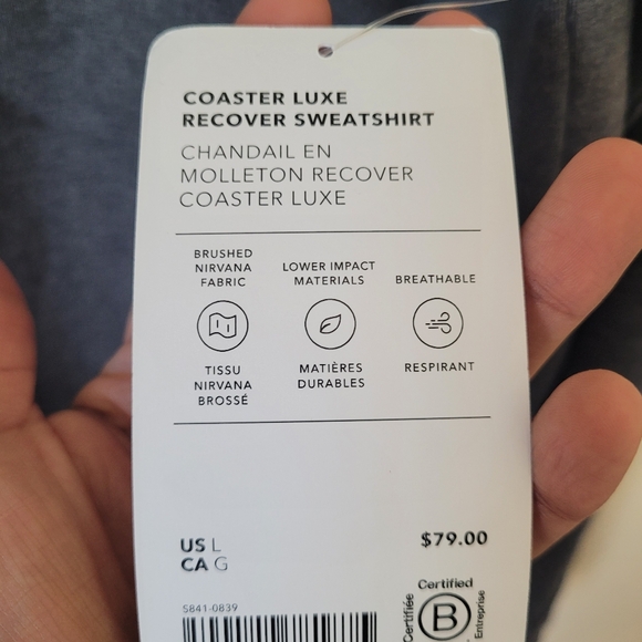 NWT Athleta Coaster Luxe Recover Sweatshirt Large - Picture 5 of 7